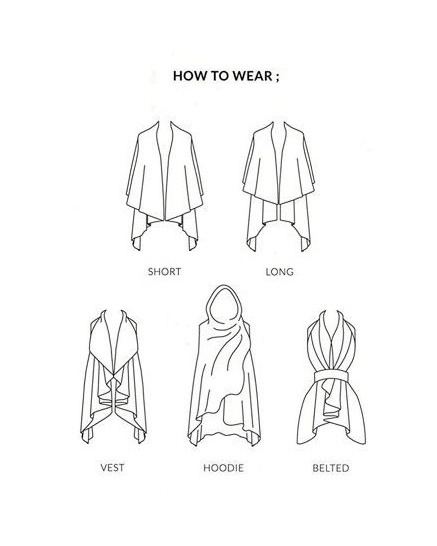 Ways to wear the convertible shawl vest!